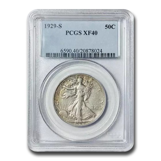 1929-S Walking Liberty Half Dollar XF-40 PCGS 1929-S Walking Liberty Half Dollar XF-40 PCGS