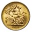 1929 South Africa Gold Sovereign George V BU