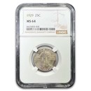 1929 Standing Liberty Quarter MS-64 NGC