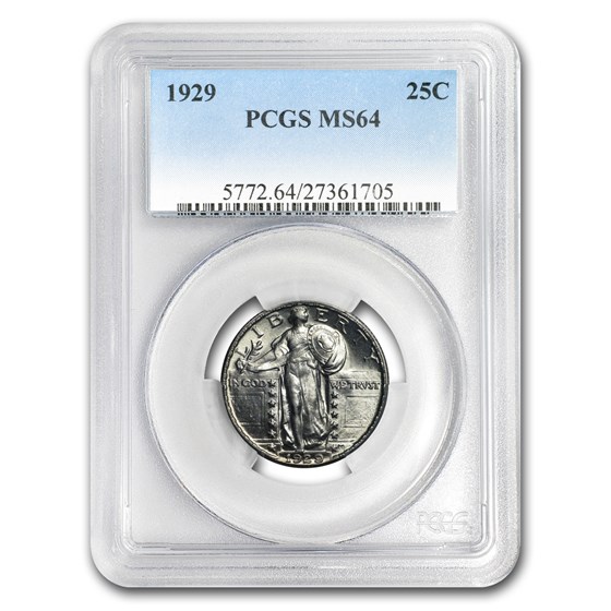 1929 Standing Liberty Quarter MS-64 PCGS 1929 Standing Liberty Quarter MS-64 PCGS