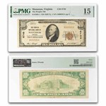 1929 Type 1 $10 Manassas, Virginia F-15 PMG (Fr#1801-1) CH#6748