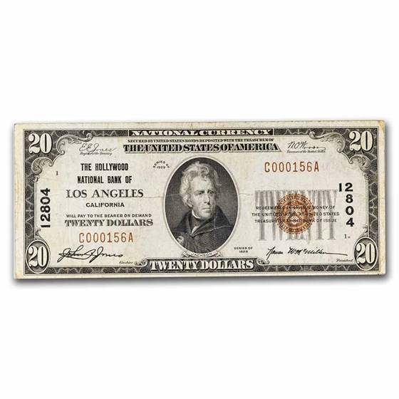 1929 Type 1 $20 Los Angeles, CA Very Fine (Fr#1802-1) CH#12804