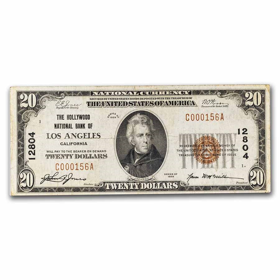 1929 Type 1 $20 Los Angeles, CA Very Fine (Fr#1802-1) CH#12804