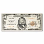 1929 Type 1 $50 First Wayne NB of Detroit, MI VF CH#10527