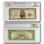 1929 Type 2 $5 Guthrie, OK VF-20 PCGS (Fr#1800-2) CH#4348
