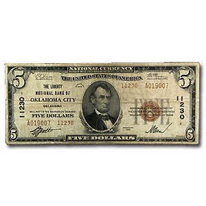 1929 Type 2 $5 Oklahoma City, OK VG (CH#11230) 1929 Type 2 $5 Oklahoma City, OK VG (CH#11230)