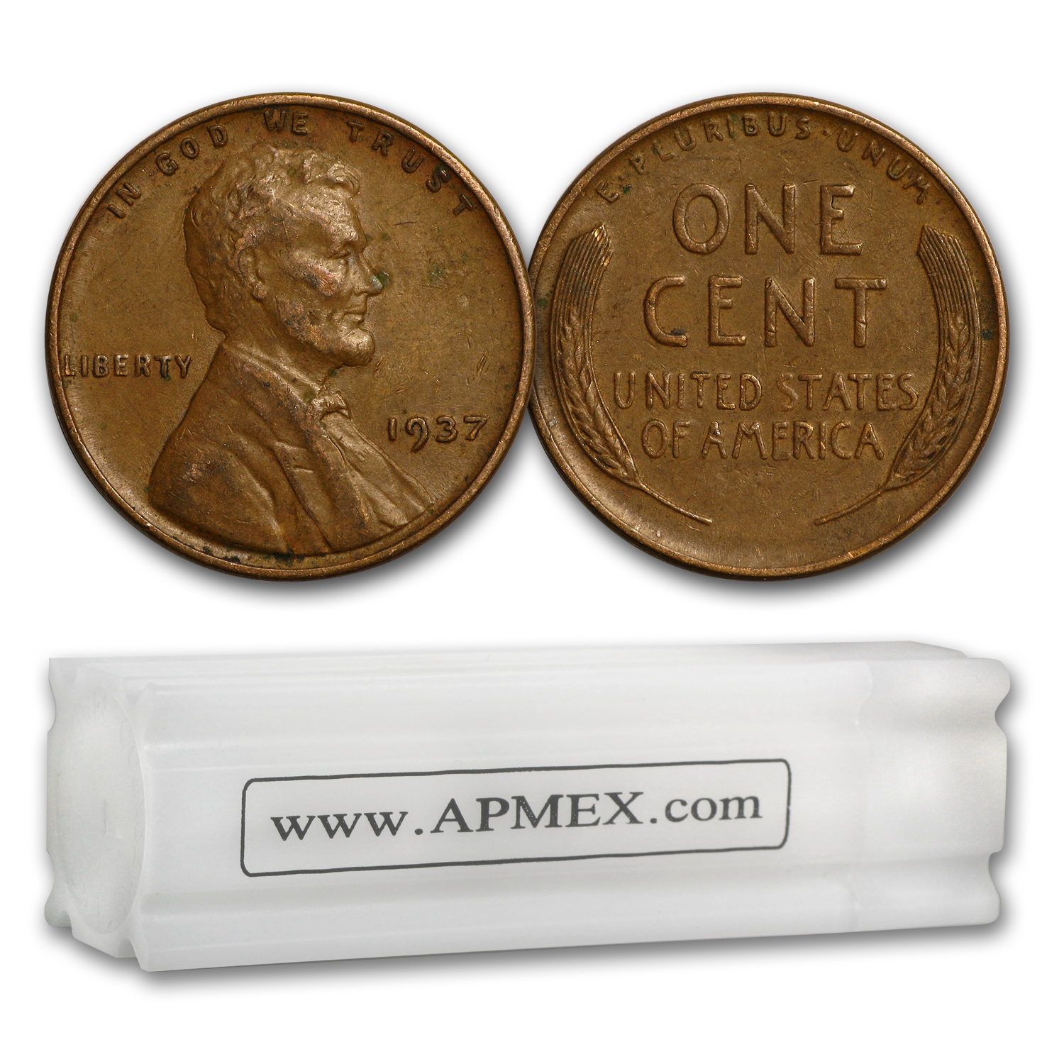 1 ROLL 50 coins 1937 Lincoln Wheat Cents 