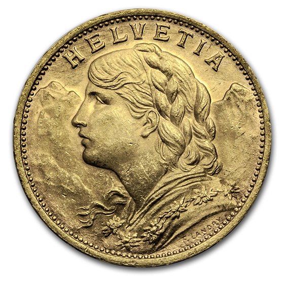 1930-B Swiss Gold 20 Francs Helvetia BU 1930-B Swiss Gold 20 Francs Helvetia BU