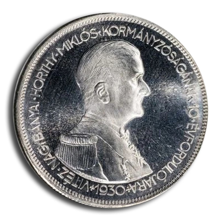 1930-BP Hungary Silver 5 Pengo Restrike PR-66 PCGS