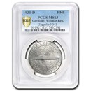 1930-D Germany Silver 5 Reichsmarks Graf Zeppelin MS-63 PCGS 1930-D Germany Silver 5 Reichsmarks Graf Zeppelin MS-63 PCGS