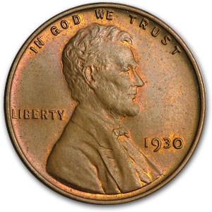 1930 Lincoln Cent MS-64 (Red/Brown) 1930 Lincoln Cent MS-64 (Red/Brown)
