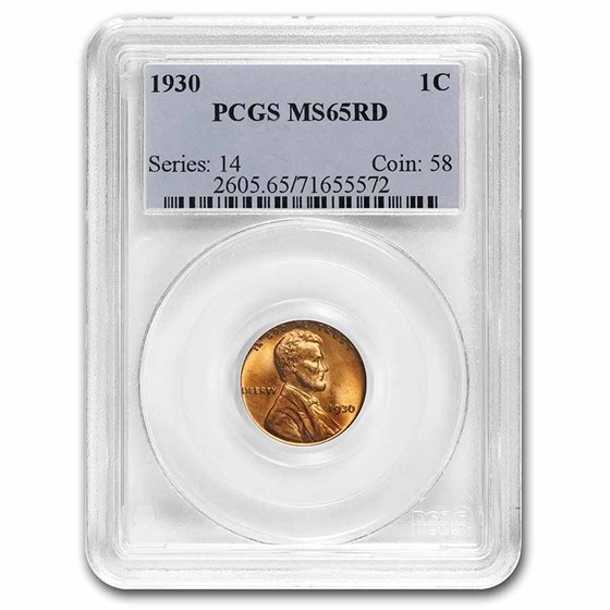 1930 Lincoln Cent MS-65 PCGS (Red) 1930 Lincoln Cent MS-65 PCGS (Red)