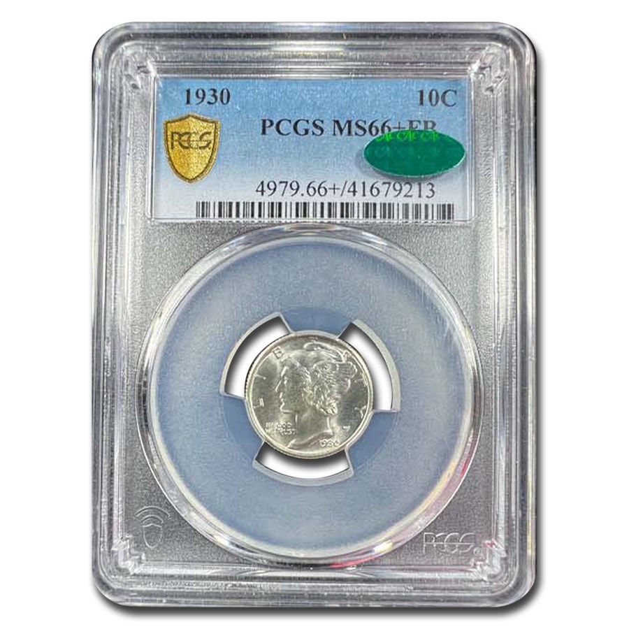 1930 Mercury Dime MS-66+ PCGS CAC (FB)