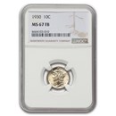 1930 Mercury Dime MS-67 NGC (FB)