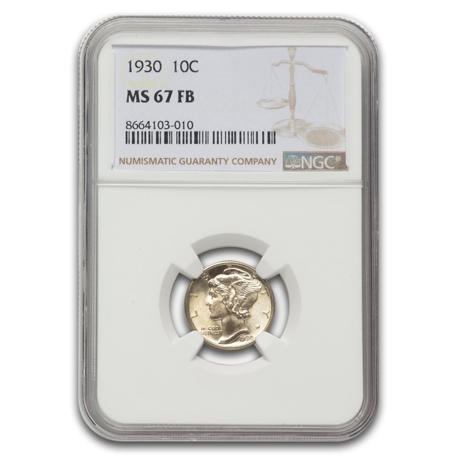1930 Mercury Dime MS-67 NGC (FB)