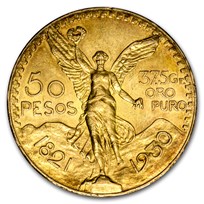 1930 Mexico Gold 50 Pesos AU