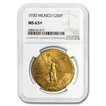 1930 Mexico Gold 50 Pesos MS-63+ NGC