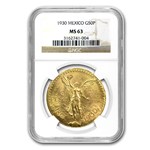 1930 Mexico Gold 50 Pesos MS-63 NGC