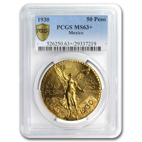 1930 Mexico Gold 50 Pesos MS-63+ PCGS 1930 Mexico Gold 50 Pesos MS-63+ PCGS