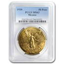 1930 Mexico Gold 50 Pesos MS-63 PCGS