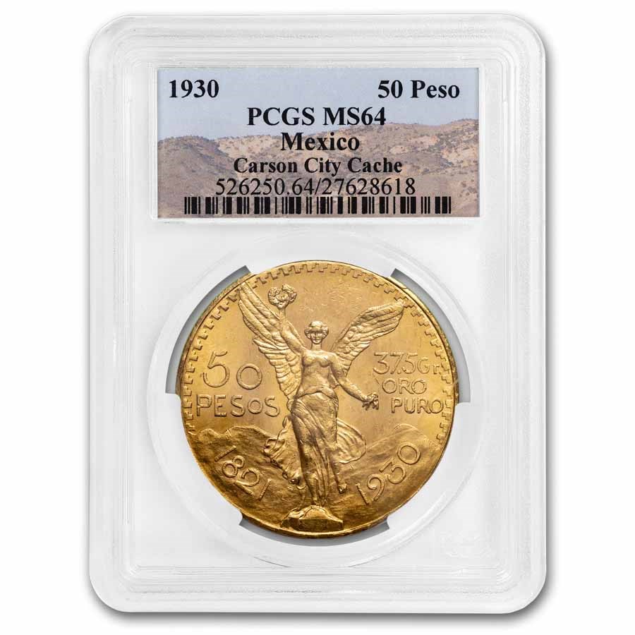 Buy 1930 Mexico Gold 50 Pesos MS64 PCGS APMEX