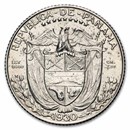 1930 Panama Silver 1/10 Balboa AU
