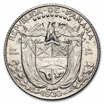 1930 Panama Silver 1/10 Balboa AU