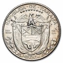 1930 Panama Silver 1/10 Balboa BU