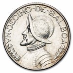 1930 Panama Silver 1/10 Balboa BU