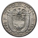 1930 Panama Silver 1/4 Balboa AU