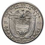 1930 Panama Silver 1/4 Balboa AU