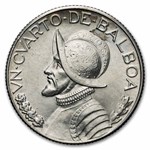 1930 Panama Silver 1/4 Balboa BU