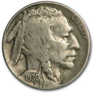 1930-S Buffalo Nickel Fine 1930-S Buffalo Nickel Fine