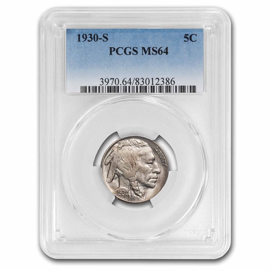 1930-S Buffalo Nickel MS-64 PCGS