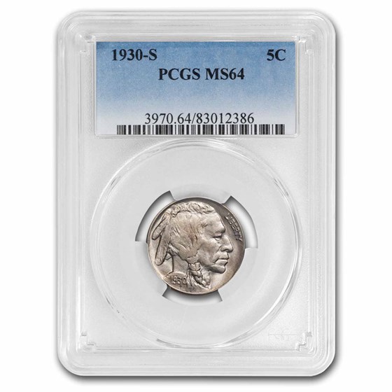 1930-S Buffalo Nickel MS-64 PCGS 1930-S Buffalo Nickel MS-64 PCGS
