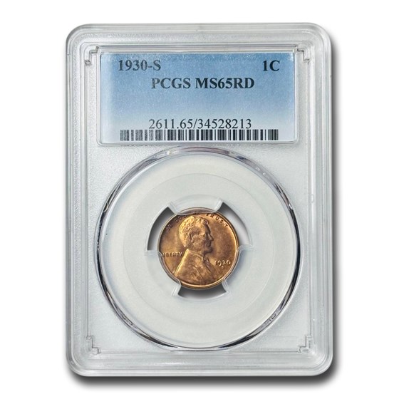 1930-S Lincoln Cent MS-65 PCGS (Red) 1930-S Lincoln Cent MS-65 PCGS (Red)