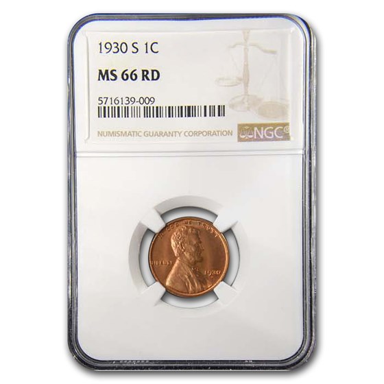 1930-S Lincoln Cent MS-66 NGC (Red) 1930-S Lincoln Cent MS-66 NGC (Red)