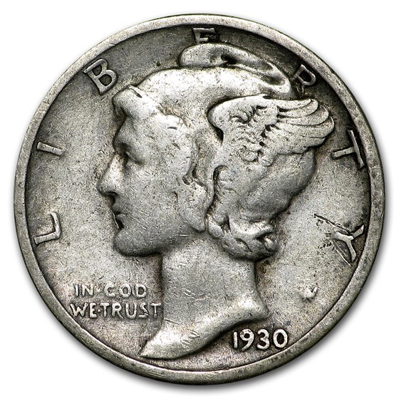 1930-S Mercury Dime Fine 1930-S Mercury Dime Fine