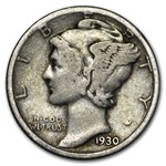 1930-S Mercury Dime Good/VG