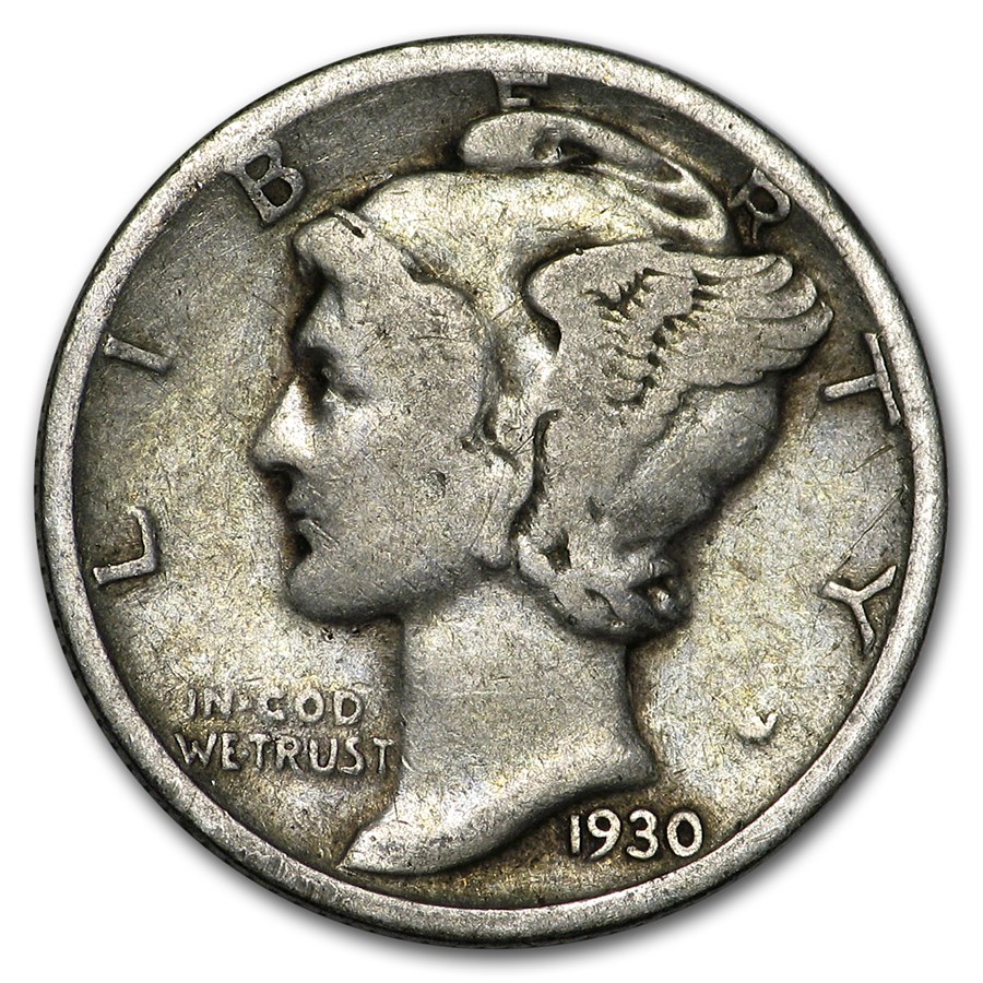 1930-S Mercury Dime Good/VG