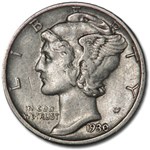 1930-S Mercury Dime XF