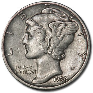 1930-S Mercury Dime XF 1930-S Mercury Dime XF