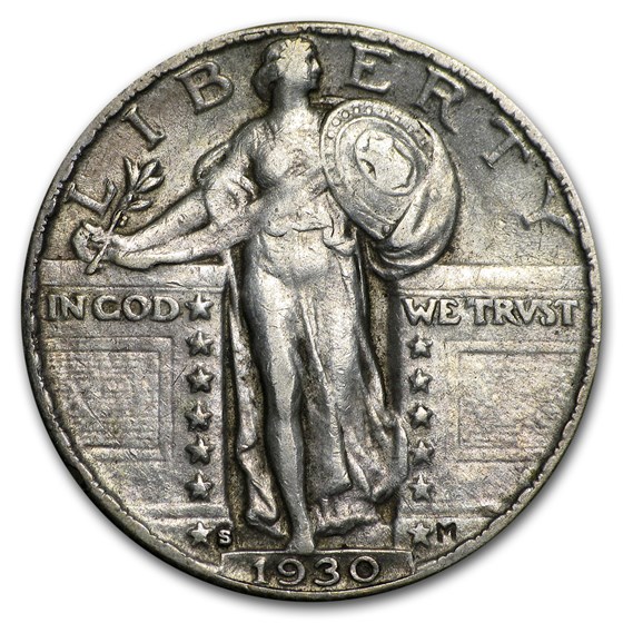 1930-S Standing Liberty Quarter AU 1930-S Standing Liberty Quarter AU