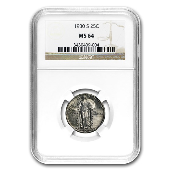 1930-S Standing Liberty Quarter MS-64 NGC 1930-S Standing Liberty Quarter MS-64 NGC