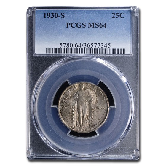 1930-S Standing Liberty Quarter MS-64 PCGS 1930-S Standing Liberty Quarter MS-64 PCGS