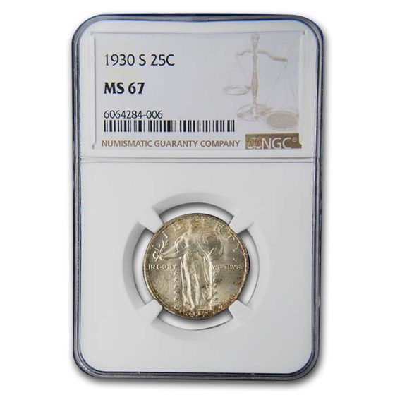 1930-S Standing Liberty Quarter MS-67 NGC 1930-S Standing Liberty Quarter MS-67 NGC