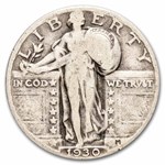 1930 Standing Liberty Quarter 40-Coin Roll Avg Circ