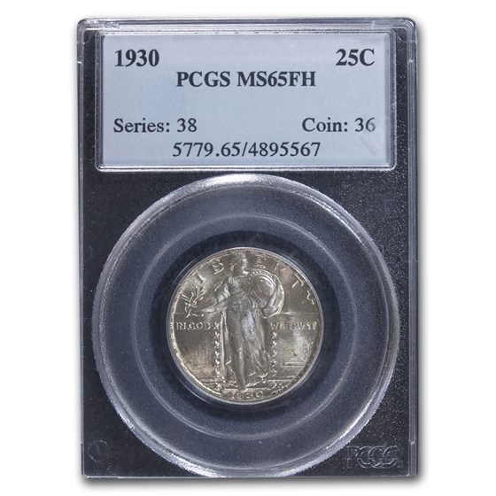1930 Standing Liberty Quarter MS-65 PCGS (FH) 1930 Standing Liberty Quarter MS-65 PCGS (FH)