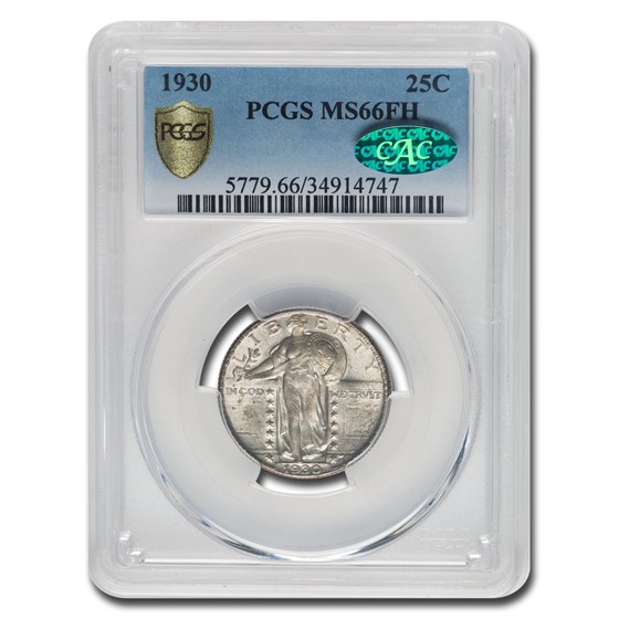 1930 Standing Liberty Quarter MS-66 PCGS CAC (FH) 1930 Standing Liberty Quarter MS-66 PCGS CAC (FH)