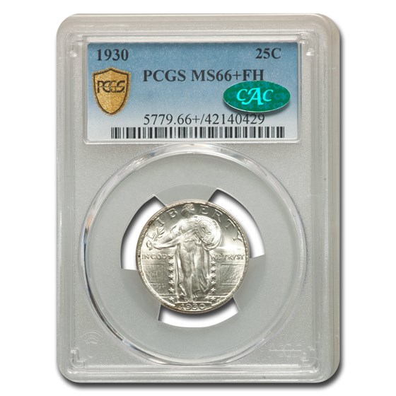 1930 Standing Liberty Quarter MS-66+ PCGS CAC (FH) 1930 Standing Liberty Quarter MS-66+ PCGS CAC (FH)